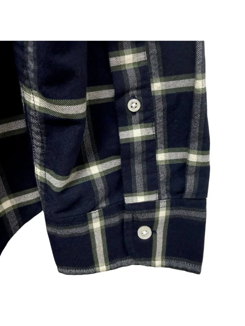 J.Crew Factory Flex Oxford Shirt Mens XL Navy Blue Check Slim Untucked NWT
